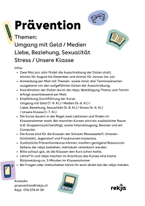 Prävention Ausschreibung Allgemein
