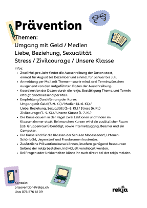 Prävention Ausschreibung Allgemein